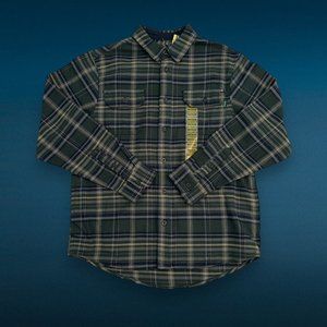 Woolrich Shirt Mens M Green Plaid Brawny Flannel Long Sleeves Thick Shacket NWT